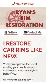 Mobile website design for Ryan's Rim Repair
